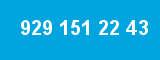 929 151 22 43 929 151 22 43